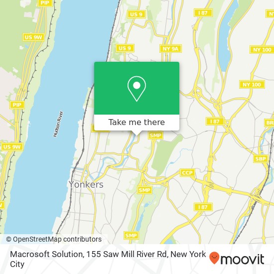 Mapa de Macrosoft Solution, 155 Saw Mill River Rd