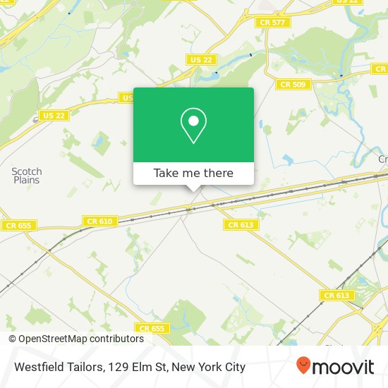 Westfield Tailors, 129 Elm St map