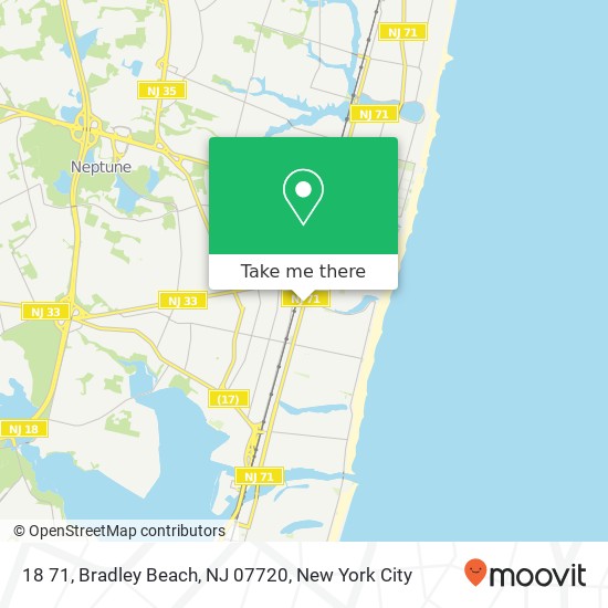 18 71, Bradley Beach, NJ 07720 map