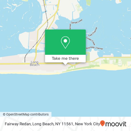 Mapa de Fairway Redan, Long Beach, NY 11561