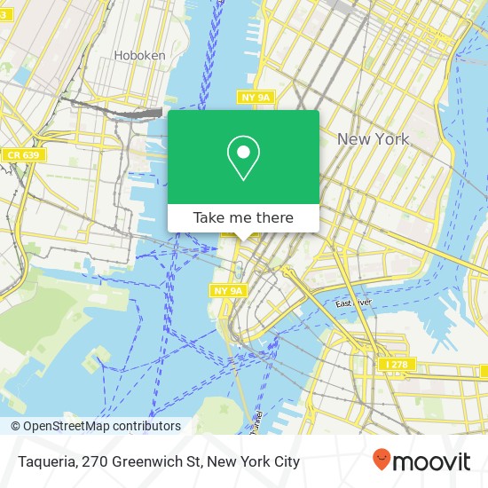 Mapa de Taqueria, 270 Greenwich St