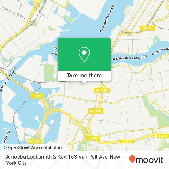 Mapa de Amoeba Locksmith & Key, 163 Van Pelt Ave