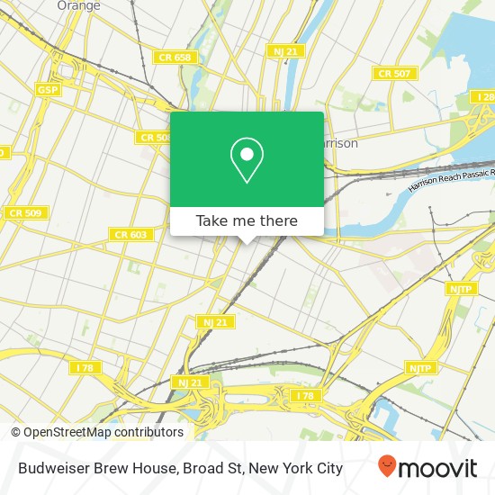 Budweiser Brew House, Broad St map