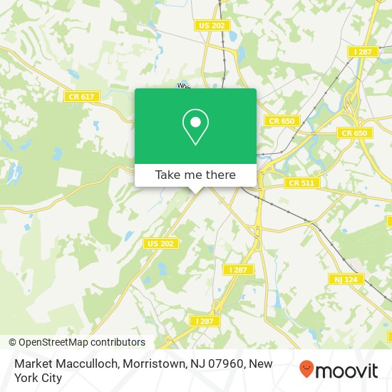 Market Macculloch, Morristown, NJ 07960 map