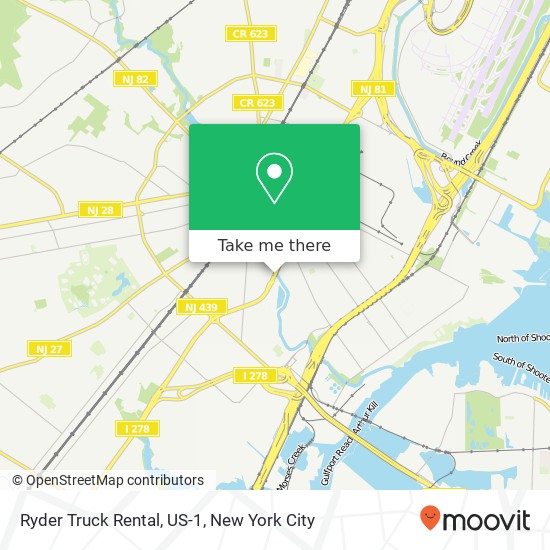 Mapa de Ryder Truck Rental, US-1