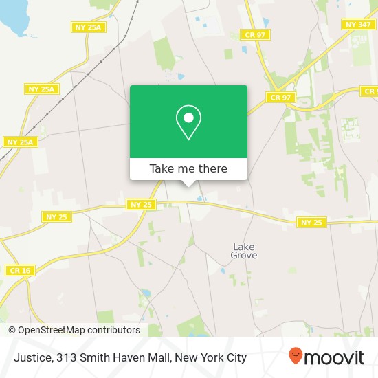 Justice, 313 Smith Haven Mall map