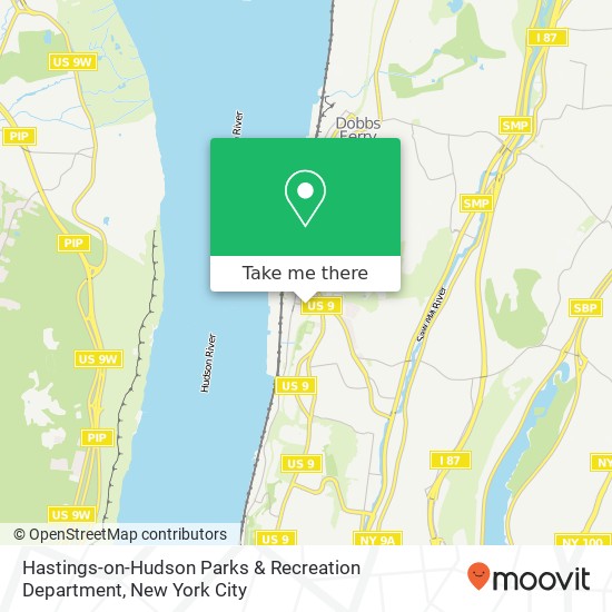 Mapa de Hastings-on-Hudson Parks & Recreation Department