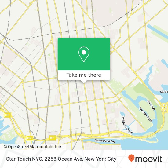 Mapa de Star Touch NYC, 2258 Ocean Ave