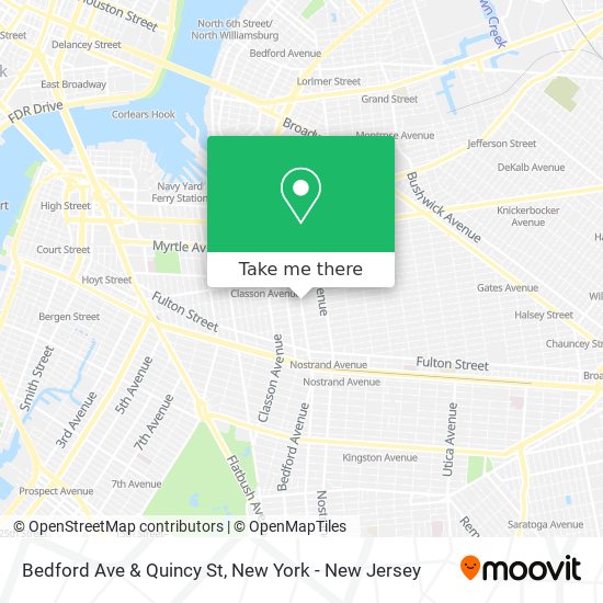 Mapa de Bedford Ave & Quincy St