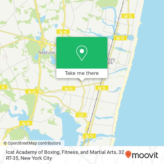 Icat Academy of Boxing, Fitness, and Martial Arts, 32 RT-35 map