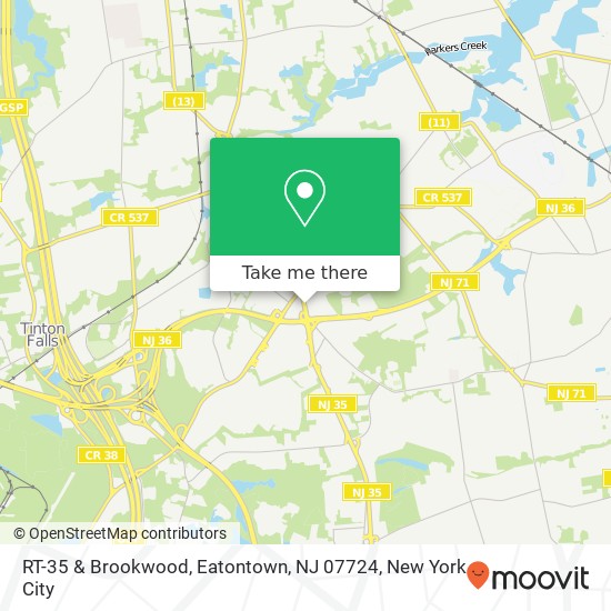 Mapa de RT-35 & Brookwood, Eatontown, NJ 07724