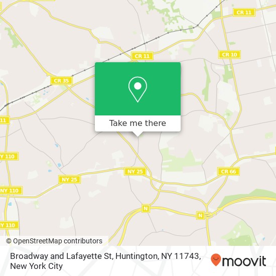 Broadway and Lafayette St, Huntington, NY 11743 map