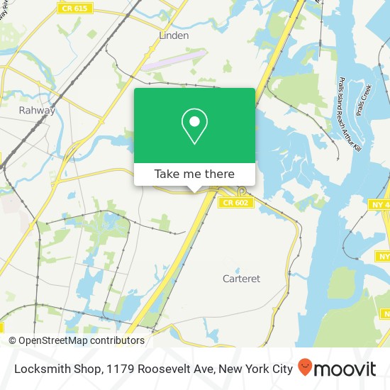 Mapa de Locksmith Shop, 1179 Roosevelt Ave