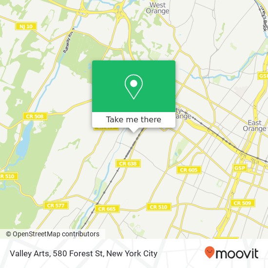 Mapa de Valley Arts, 580 Forest St