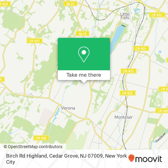 Birch Rd Highland, Cedar Grove, NJ 07009 map