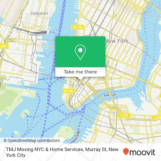 TMJ Moving NYC & Home Services, Murray St map