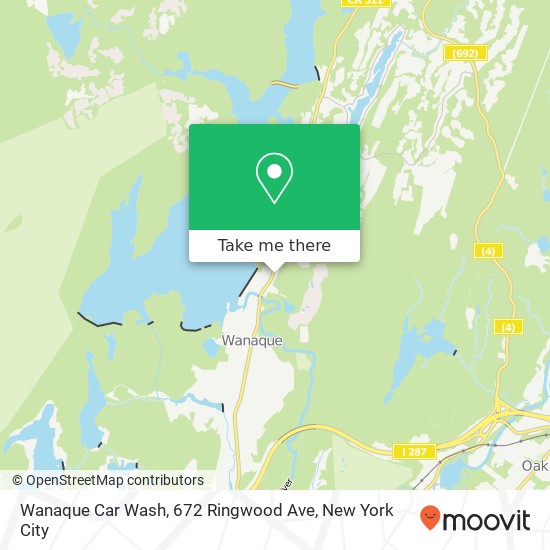 Mapa de Wanaque Car Wash, 672 Ringwood Ave