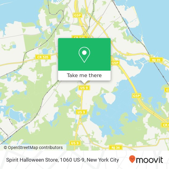 Spirit Halloween Store, 1060 US-9 map