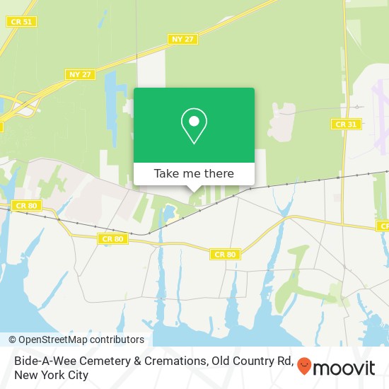 Bide-A-Wee Cemetery & Cremations, Old Country Rd map