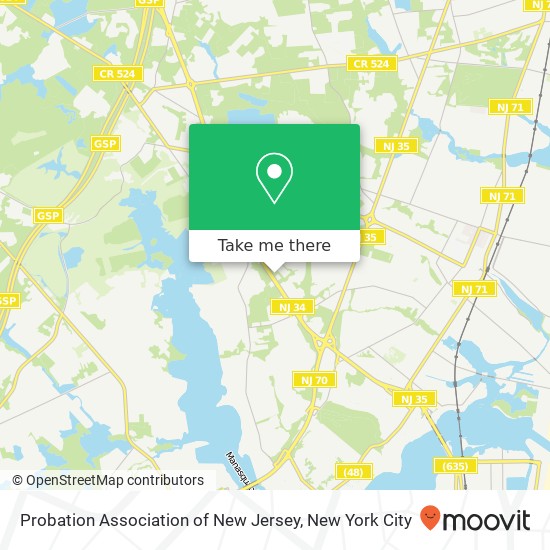 Probation Association of New Jersey map