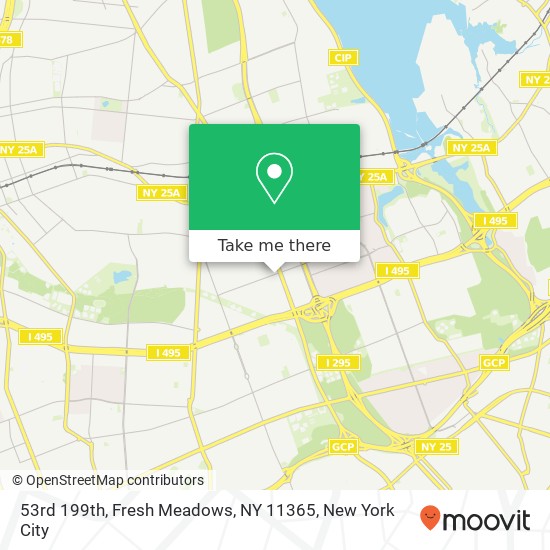 Mapa de 53rd 199th, Fresh Meadows, NY 11365