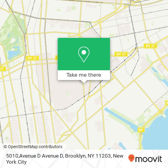 Mapa de 5010,Avenue D Avenue D, Brooklyn, NY 11203