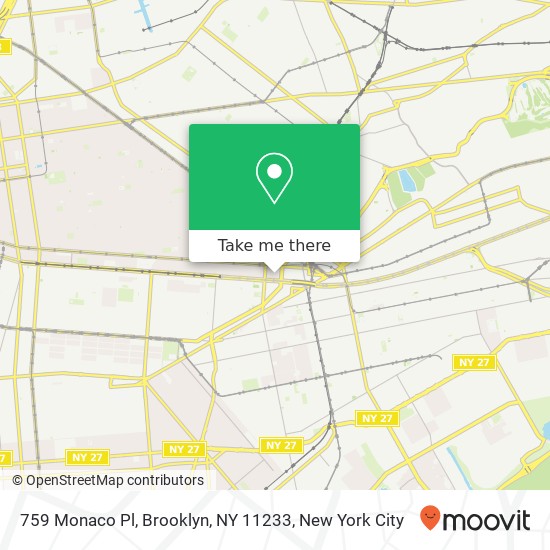 759 Monaco Pl, Brooklyn, NY 11233 map