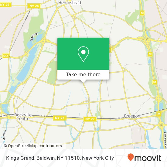 Mapa de Kings Grand, Baldwin, NY 11510