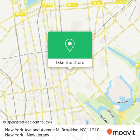 New York Ave and Avenue M, Brooklyn, NY 11210 map