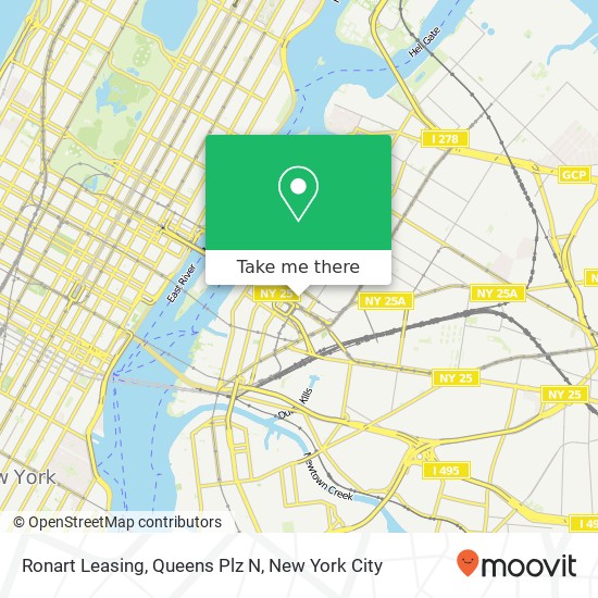 Mapa de Ronart Leasing, Queens Plz N