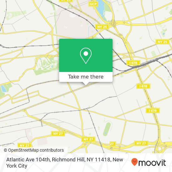 Mapa de Atlantic Ave 104th, Richmond Hill, NY 11418