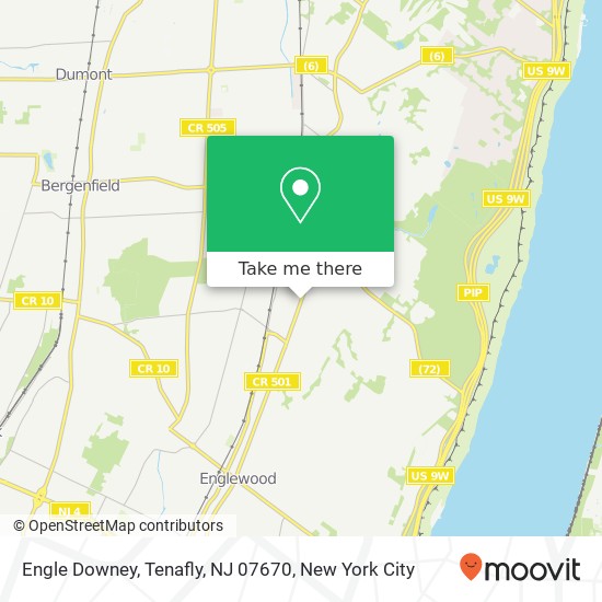 Mapa de Engle Downey, Tenafly, NJ 07670