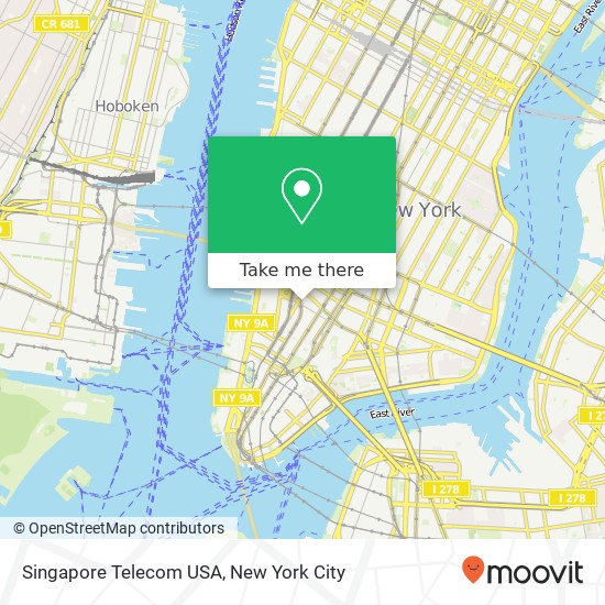 Singapore Telecom USA map