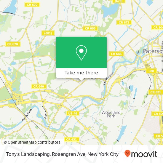 Mapa de Tony's Landscaping, Rosengren Ave