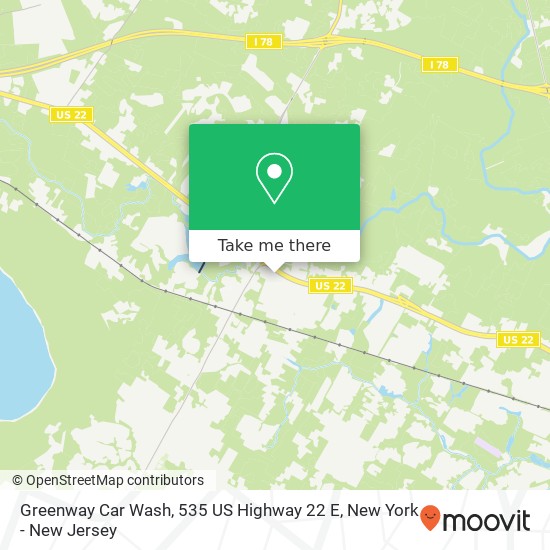 Mapa de Greenway Car Wash, 535 US Highway 22 E