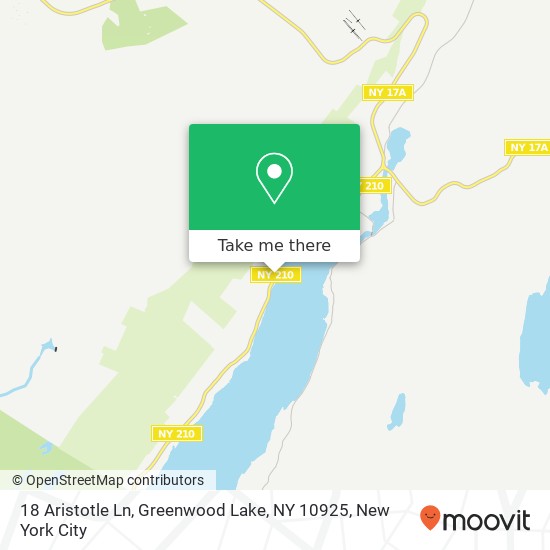 Mapa de 18 Aristotle Ln, Greenwood Lake, NY 10925