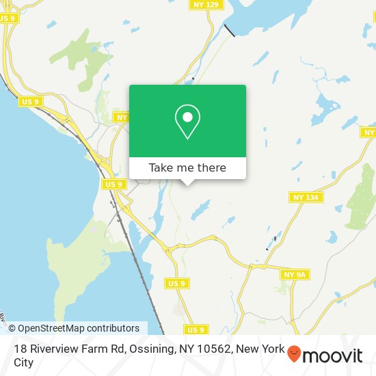 Mapa de 18 Riverview Farm Rd, Ossining, NY 10562