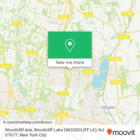Mapa de Woodcliff Ave, Woodcliff Lake (WOODCLIFF LK), NJ 07677