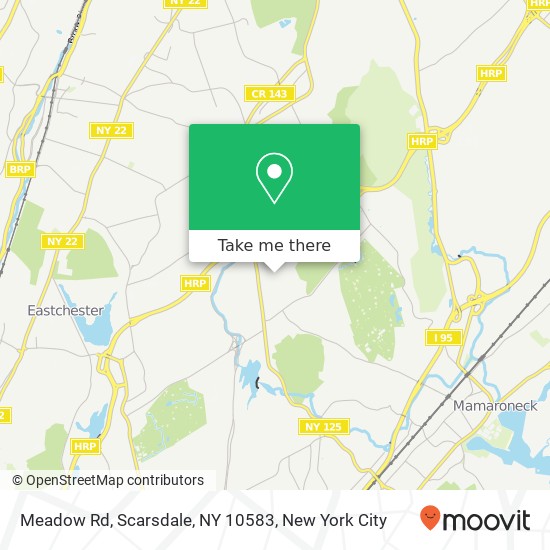 Mapa de Meadow Rd, Scarsdale, NY 10583