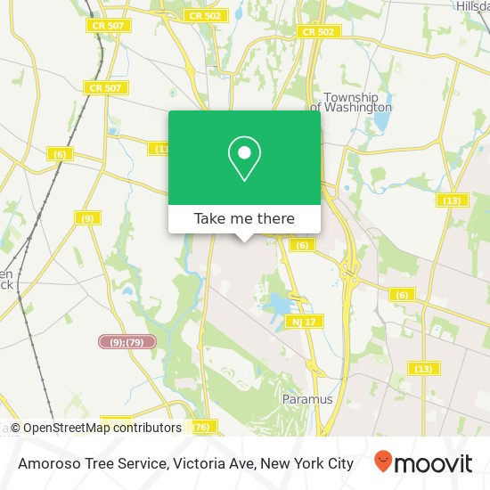 Amoroso Tree Service, Victoria Ave map