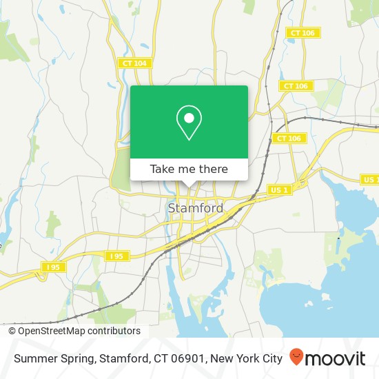 Mapa de Summer Spring, Stamford, CT 06901