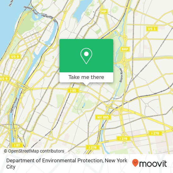 Department of Environmental Protection map