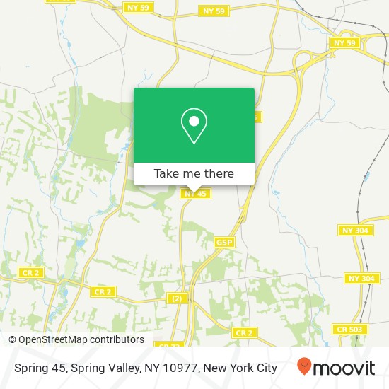 Mapa de Spring 45, Spring Valley, NY 10977