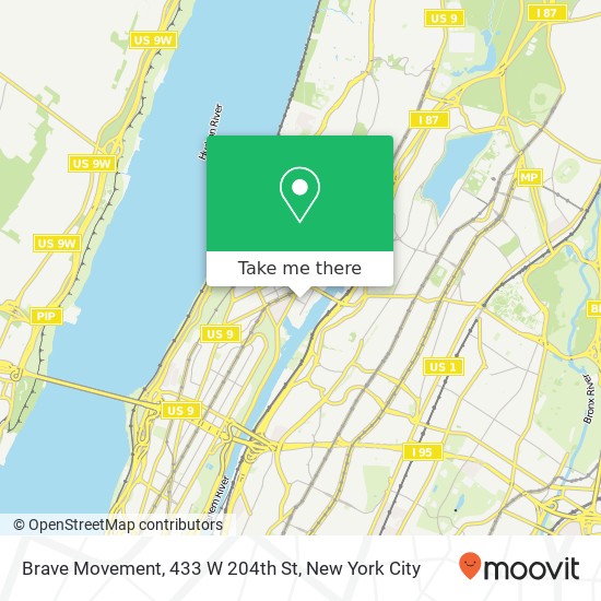 Brave Movement, 433 W 204th St map