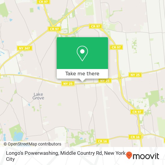 Longo's Powerwashing, Middle Country Rd map