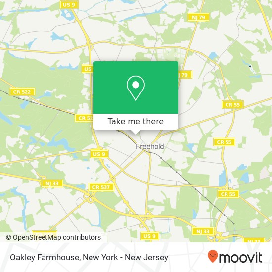 Mapa de Oakley Farmhouse