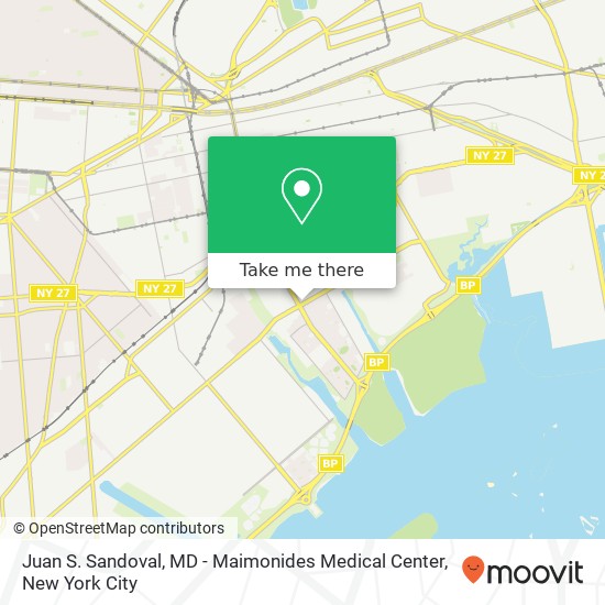 Mapa de Juan S. Sandoval, MD - Maimonides Medical Center