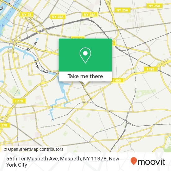 Mapa de 56th Ter Maspeth Ave, Maspeth, NY 11378