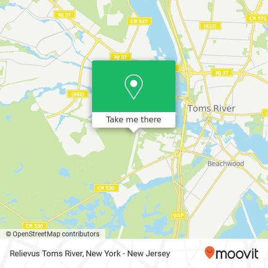 Mapa de Relievus Toms River, 432 1st Ave