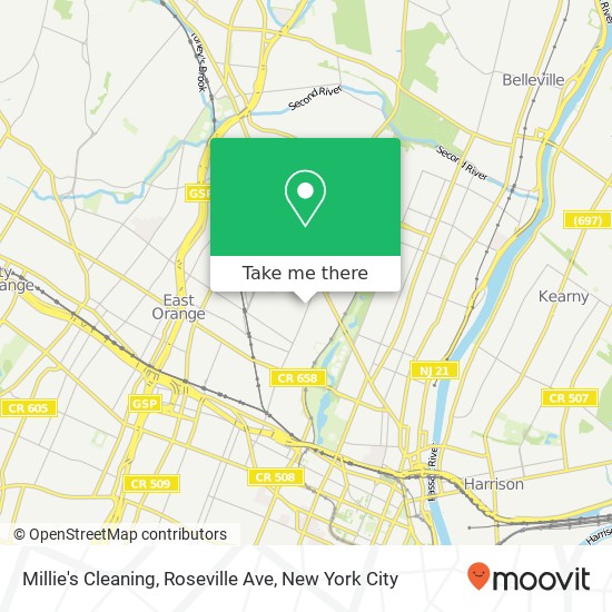 Mapa de Millie's Cleaning, Roseville Ave